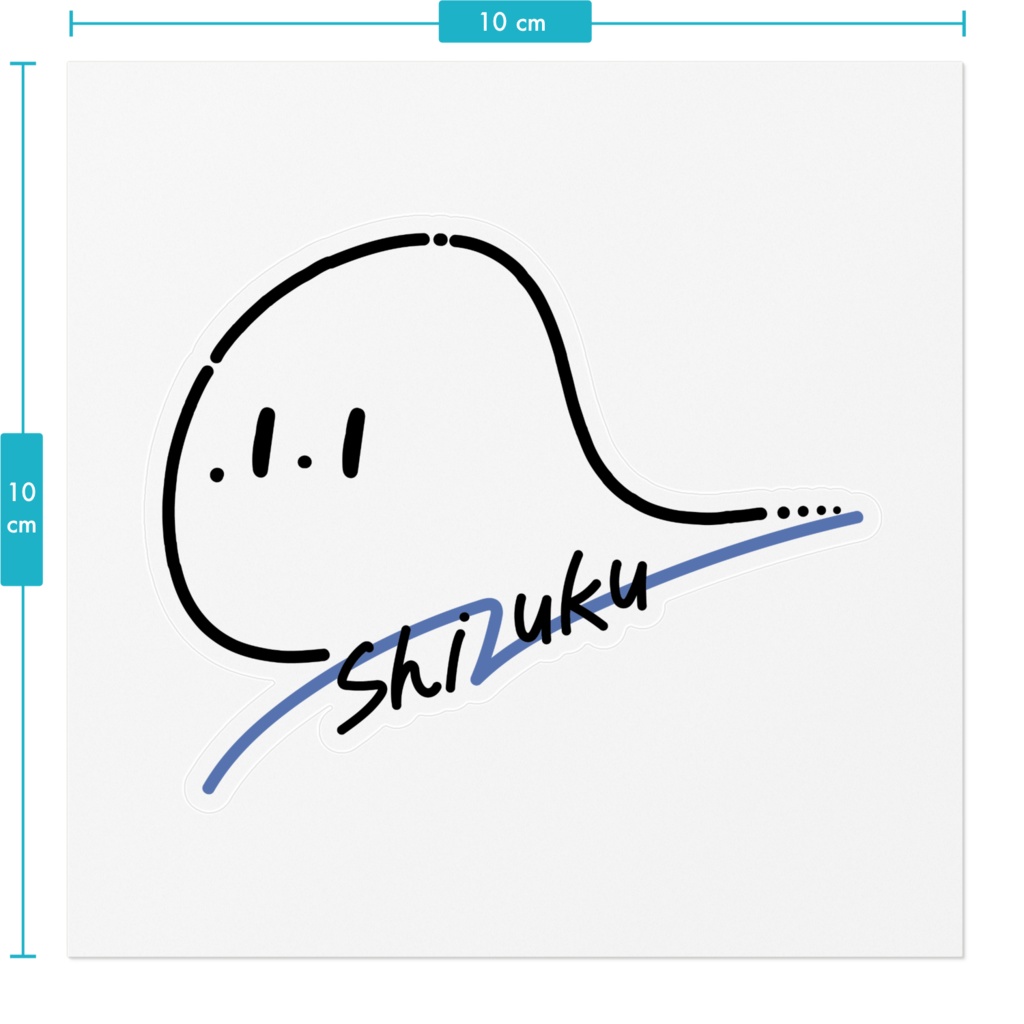 しずくクリアステッカー_黒【#波岸零2周年】