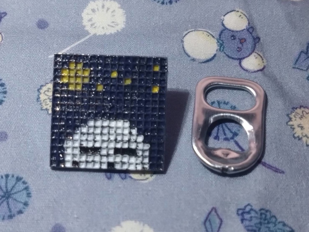 【自作グッズ】しずく星空ピンバッジ【波岸零3周年】