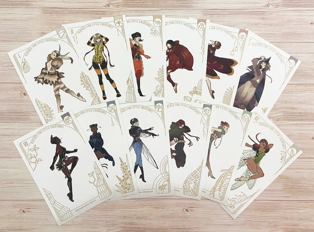 「虫の装い」ポストカードセット(12枚1セット)