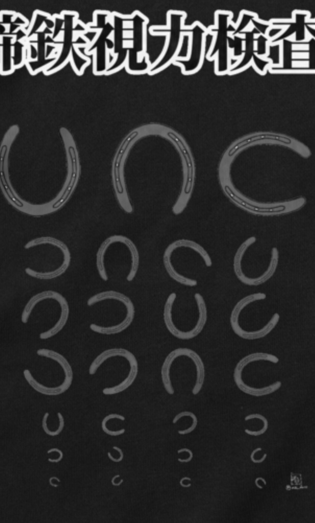 蹄鉄視力検査ジップパーカー!(厚手)