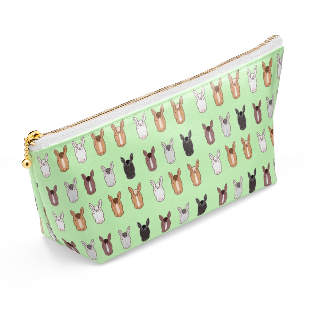 ぽかぽかウマプリントポーチ!〜わかくさいろ〜