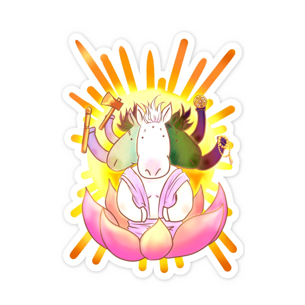 ゆるっと馬頭観音!スマホステッカー