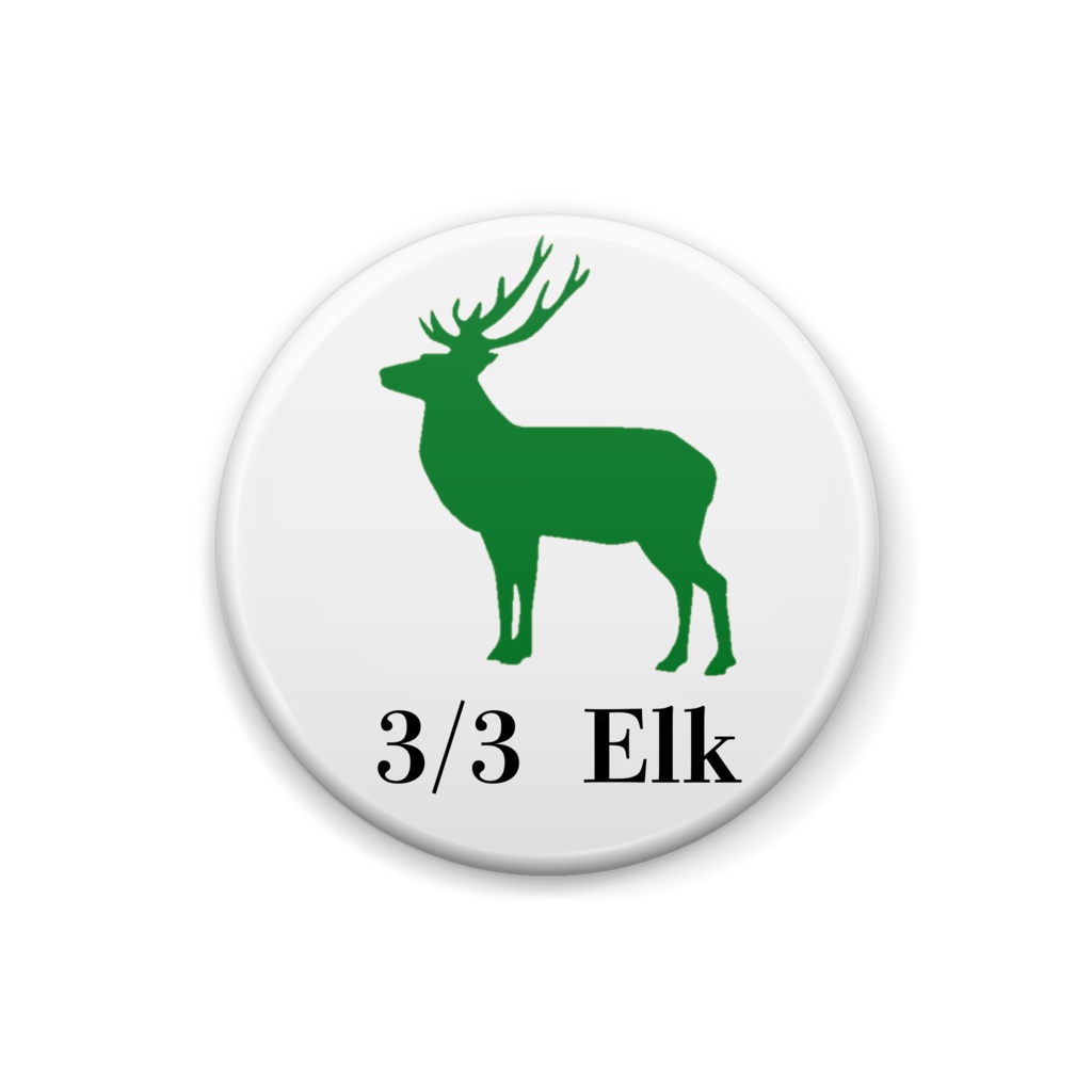 3/3　Elk　缶バッジ