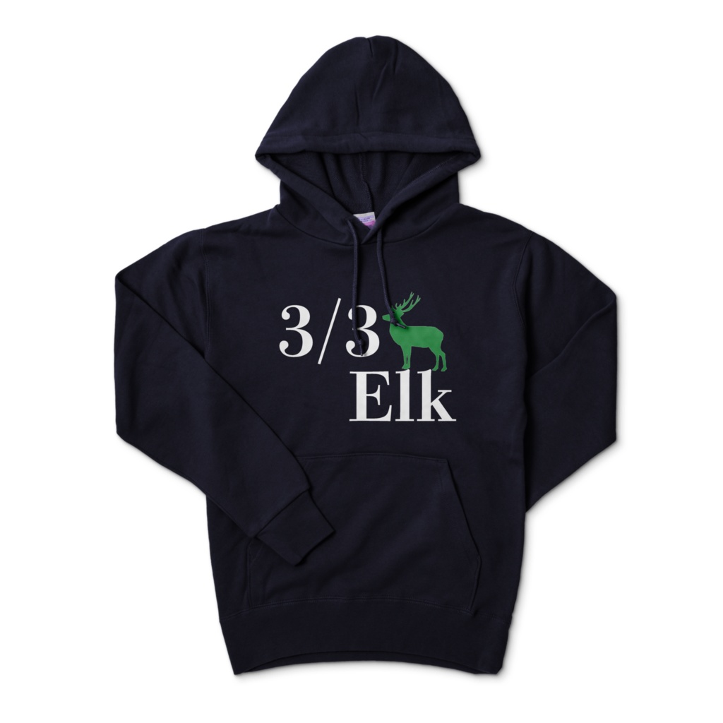 3/3 Elk パーカー - ネイビー