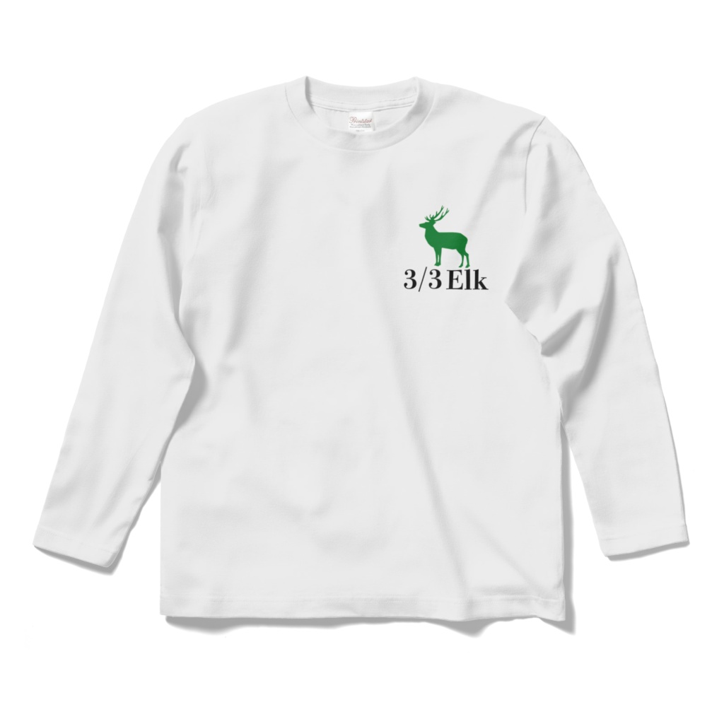 3/3 Elk ロングスリーブTシャツ - ホワイト