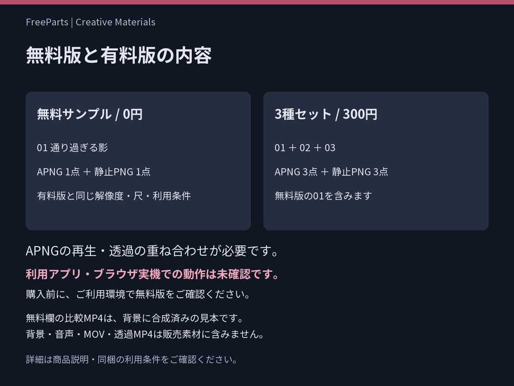 ホラー卓の影演出3種|透過APNG・6秒ループ+静止PNG|無料1種【AIコード制作】