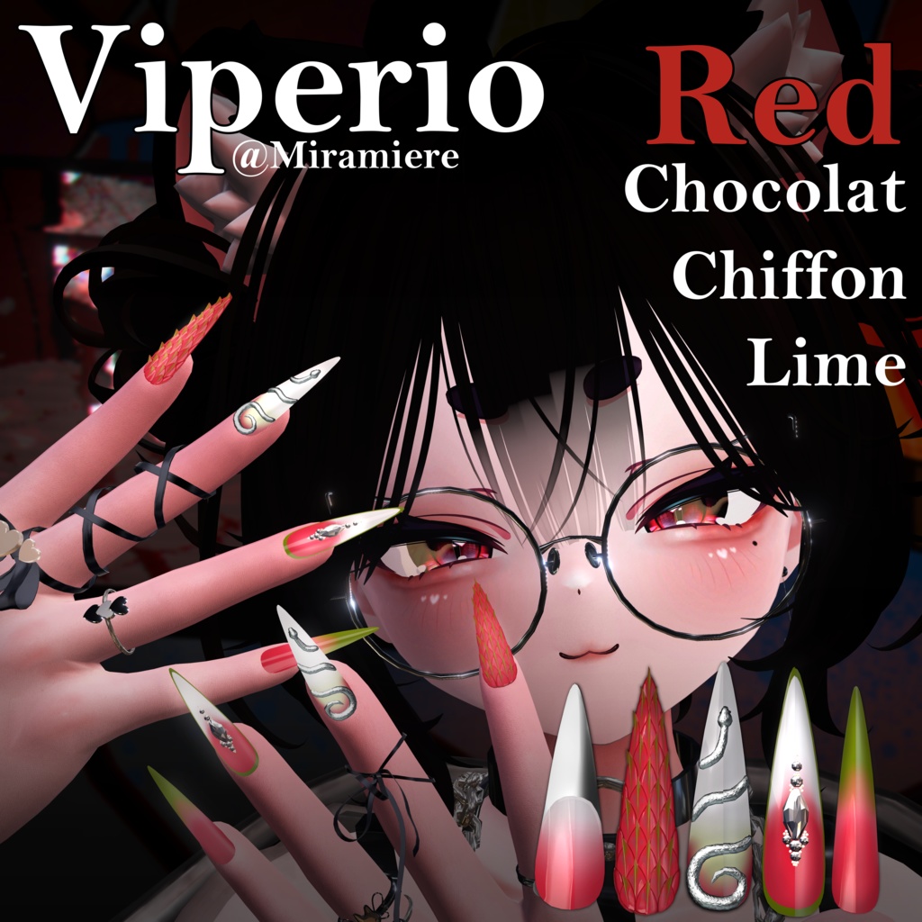【7アバター対応】【MA対応】Viperio Long Nail