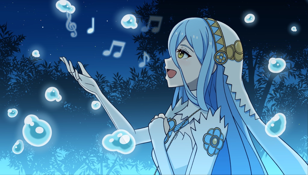 【EN】Fire Emblem Fates [PC & Tablet Wallpaper that Moves] “Azura” Secondary Animation
