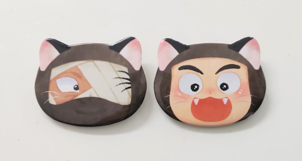 雑諸　猫型缶バッジ（セット）