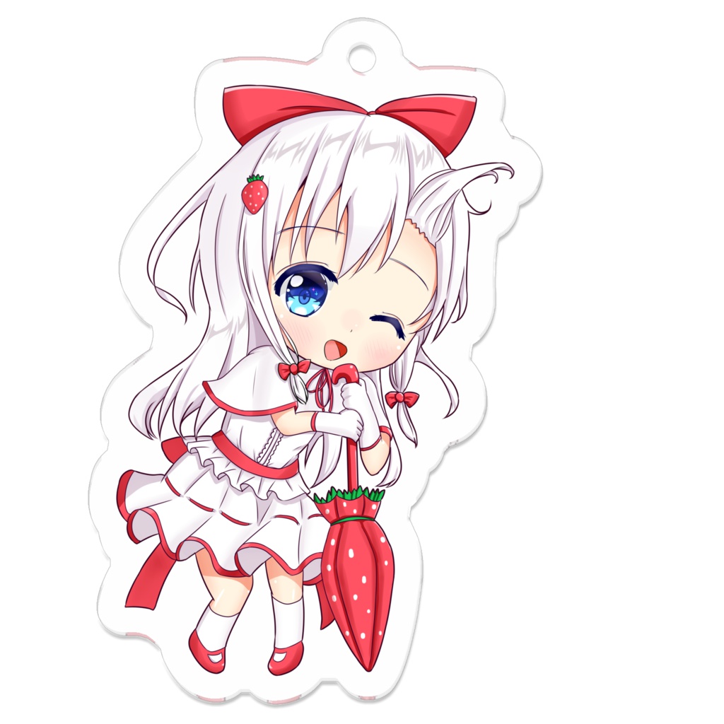 SDいちごショートちゃんアクリルキーホルダー