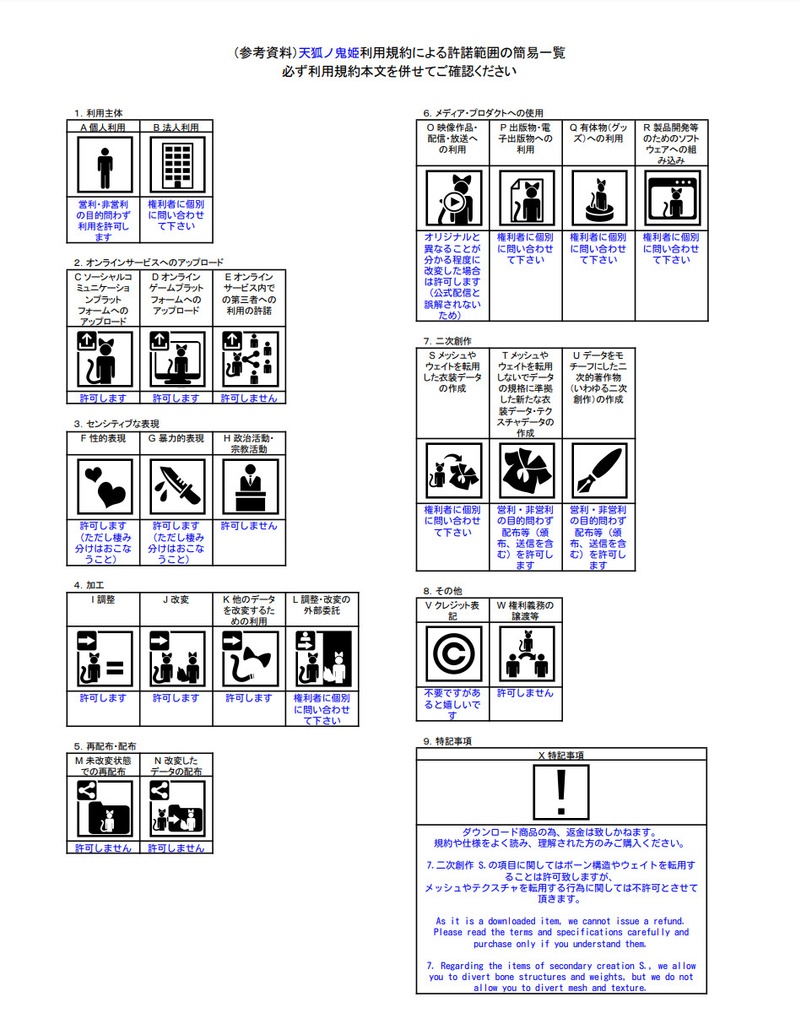 オリジナル3Dモデル「天狐ノ鬼姫」Ver1.13+付属品