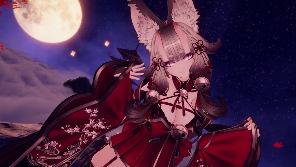 【 オリジナル3Dモデル 】天狐ノ鬼娘