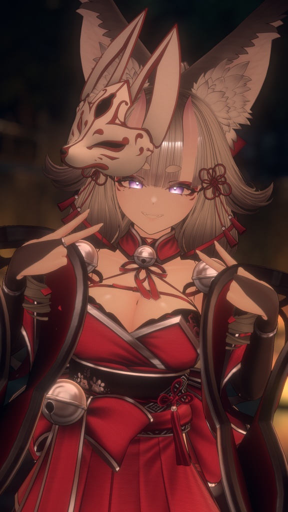 【 オリジナル3Dモデル 】天狐ノ鬼娘