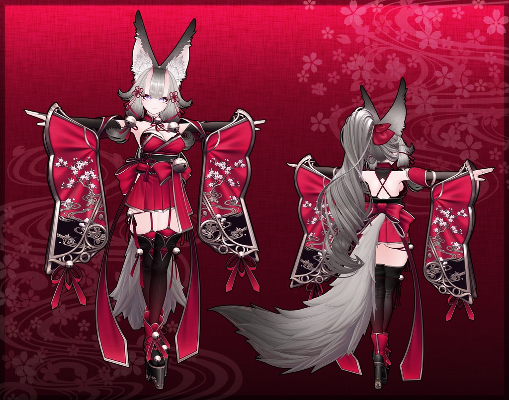 【 オリジナル3Dモデル 】天狐ノ鬼娘