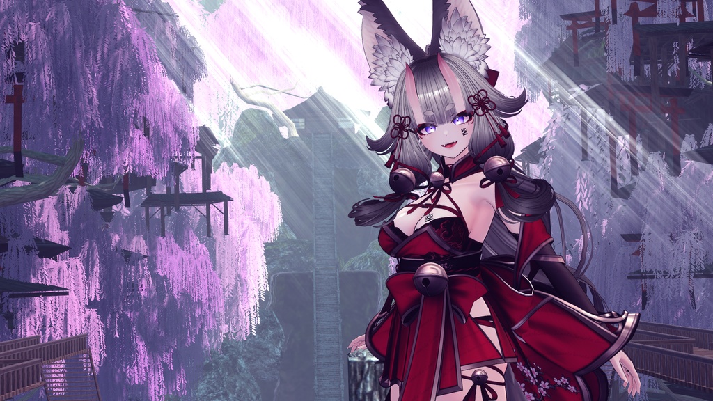 【 オリジナル3Dモデル 】天狐ノ鬼娘