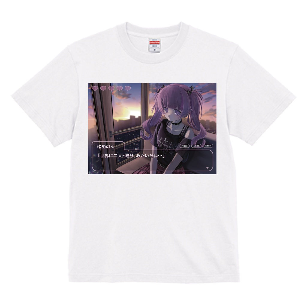ゆめのんと逃避行♡ギャルゲ風Tシャツ