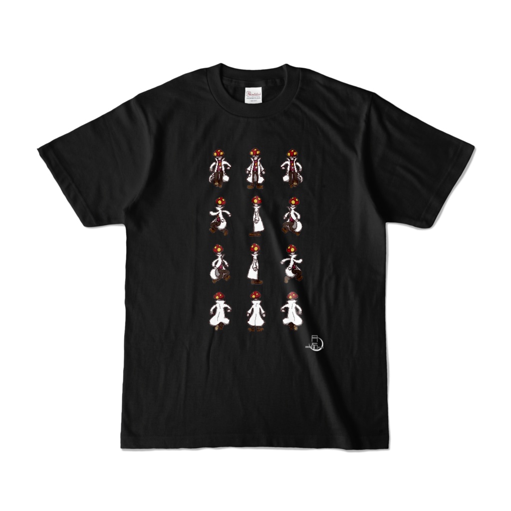 Tシャツ きのこはかせ 黒