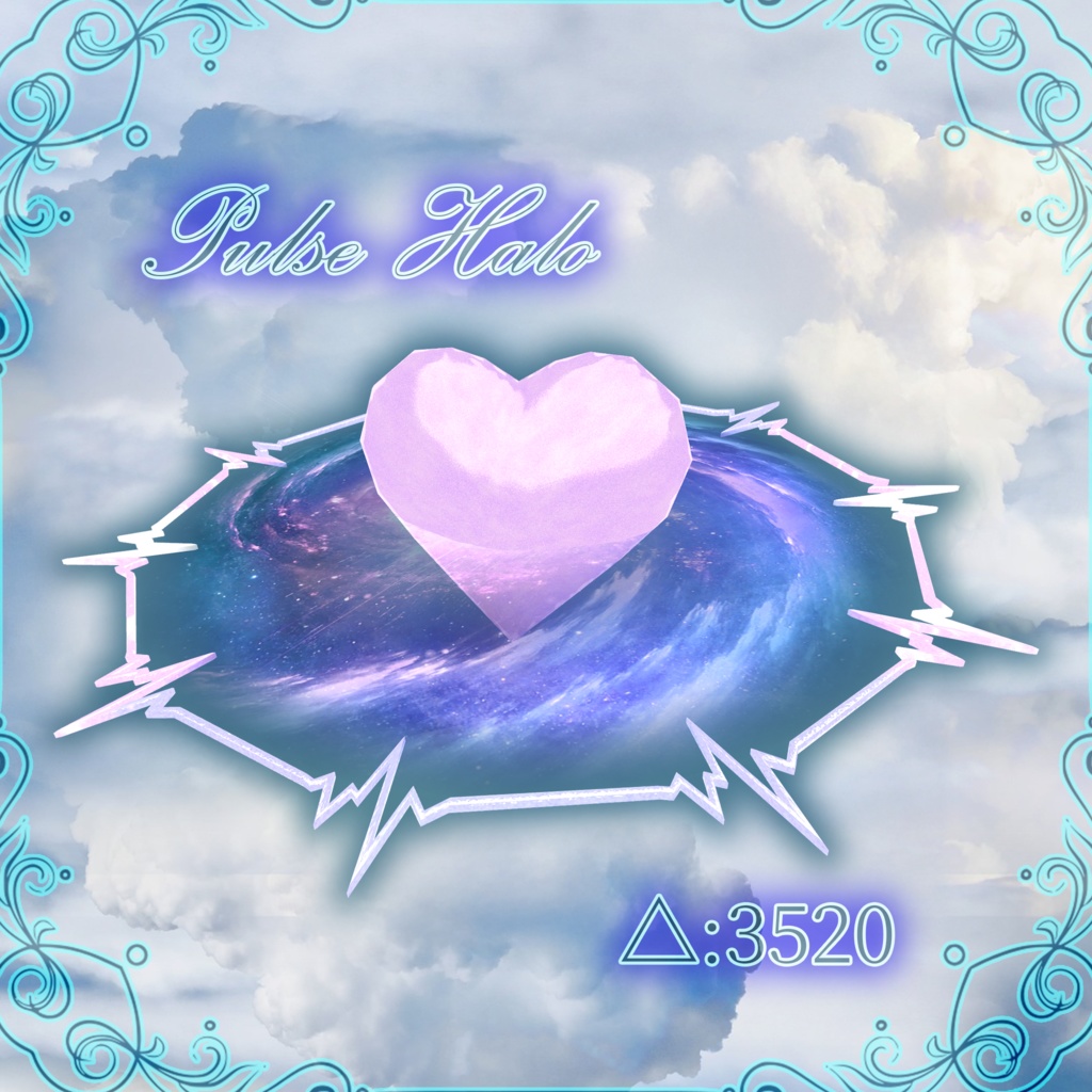 VRChat想定アクセサリー「PulseHalo」