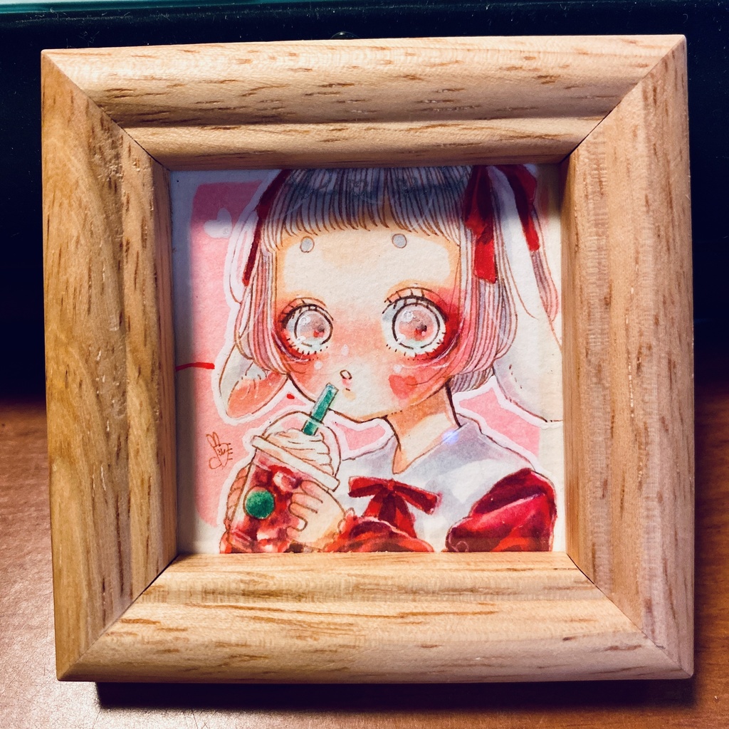 【ミニ原画】ミルクいちごちゃん