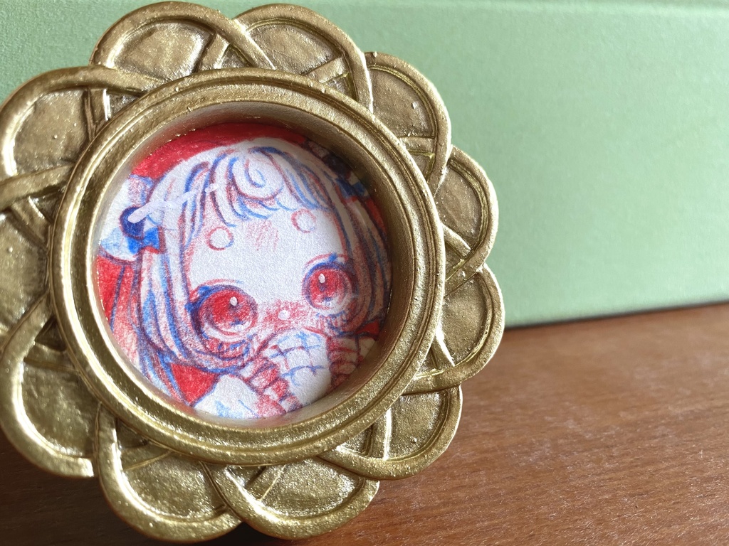 【ミニ原画】青と赤のちっちゃいの