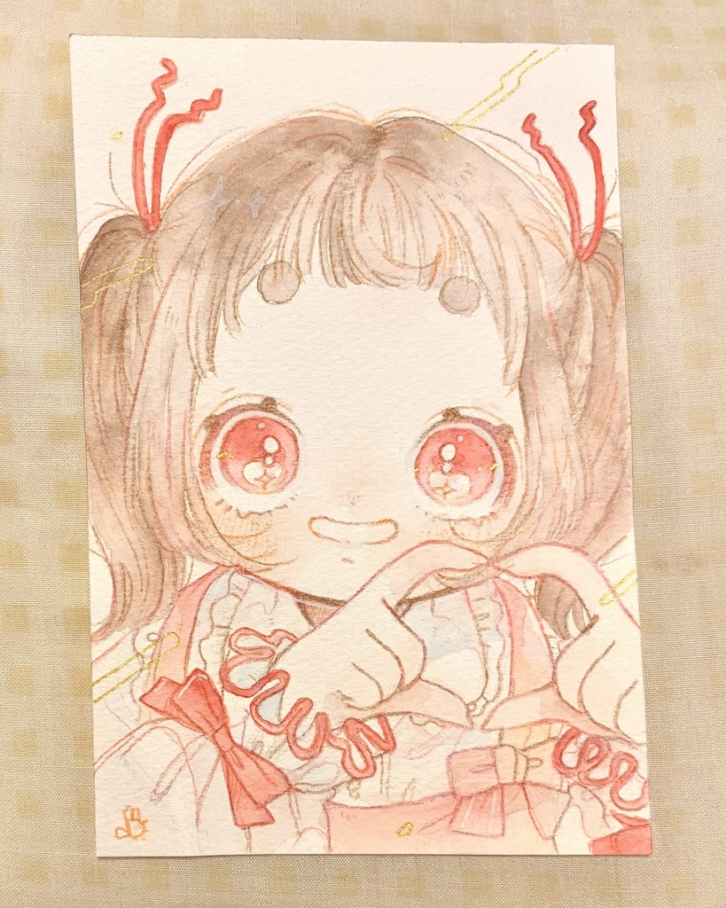 【フレームレス原画】かわいい女の子ちゃん4種