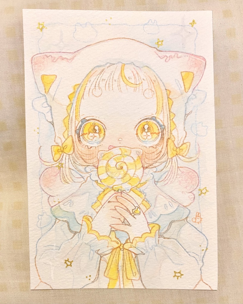 【フレームレス原画】かわいい女の子ちゃん4種