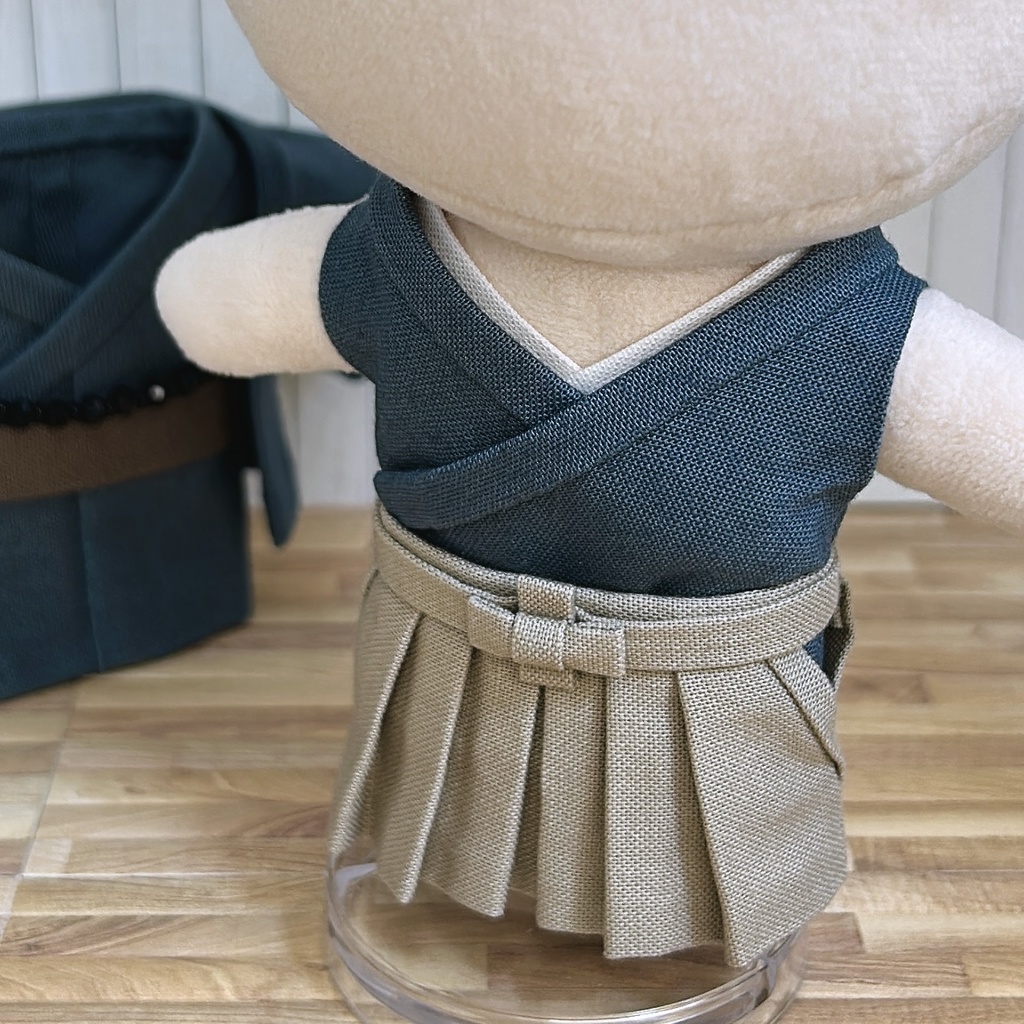 袖なし着物(羽織の下に着る用)【追加型紙⁑簡易ver.長/短,ぬいパタ16cmサイズ】