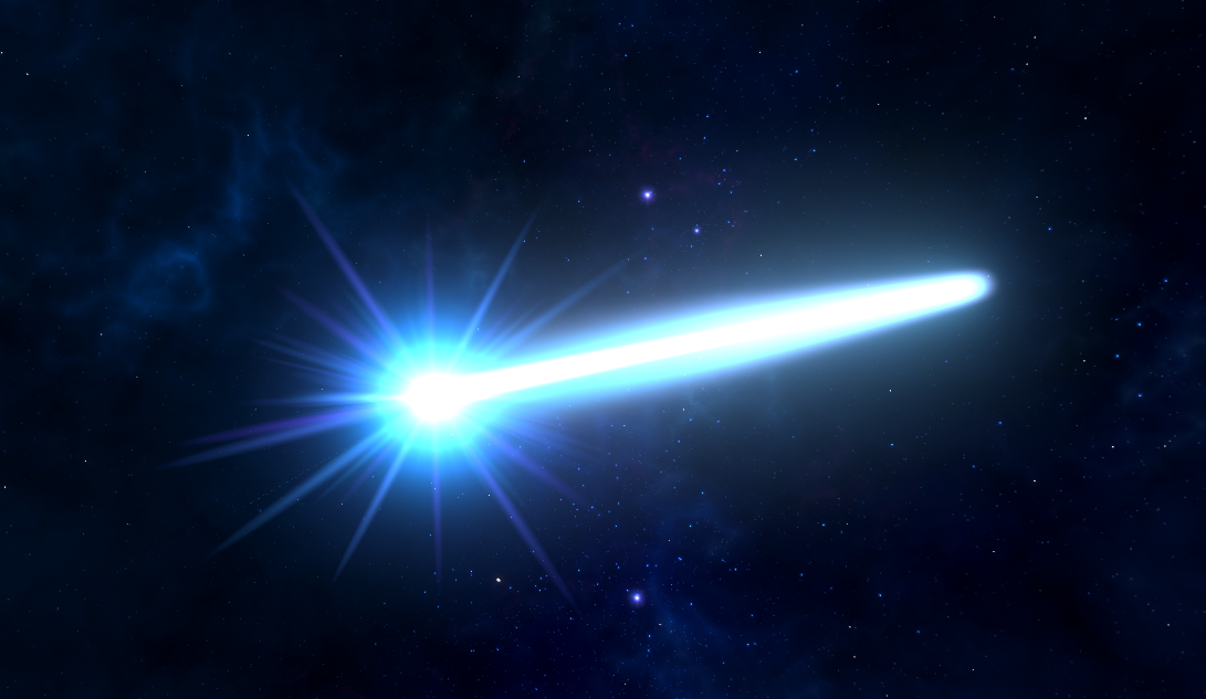 Dragonball Kamehameha beam particle