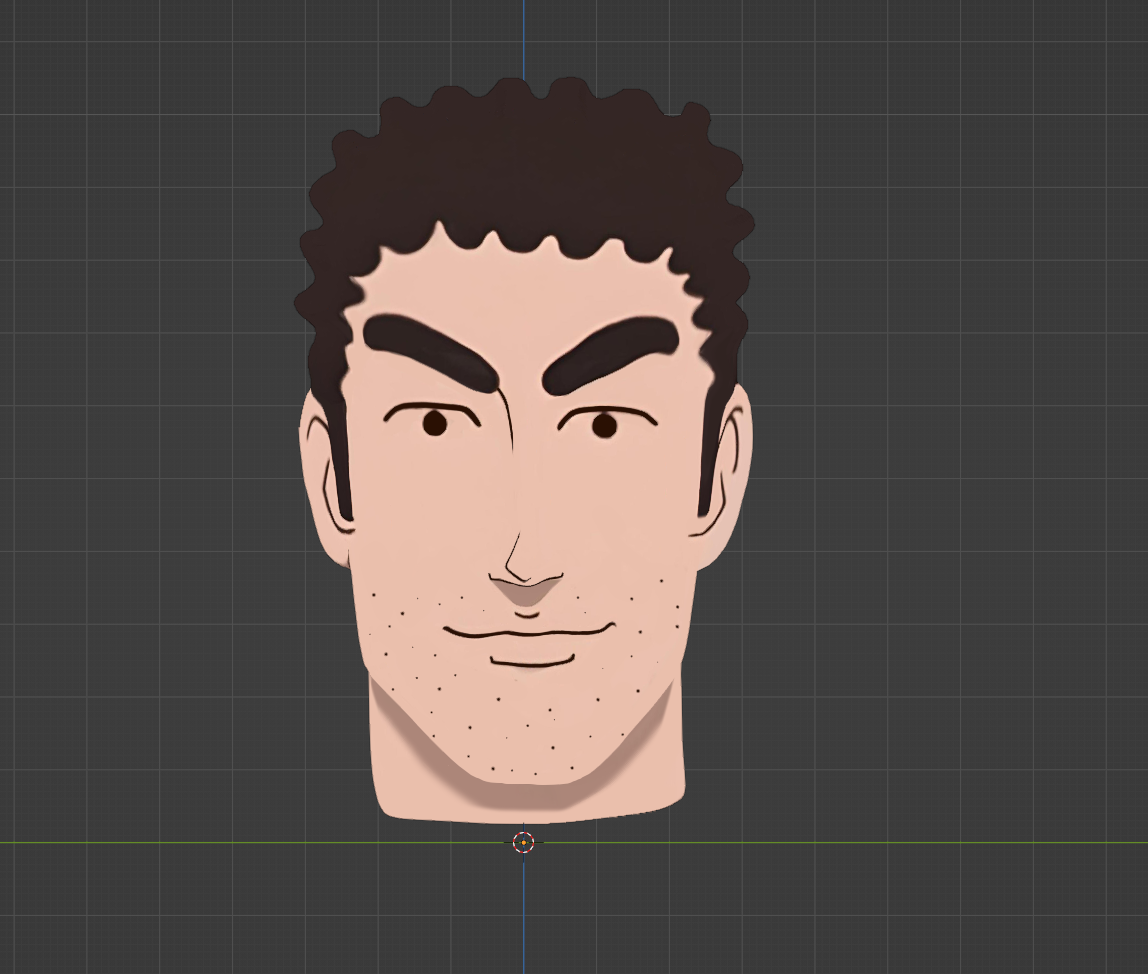 野原ひろしの昼メシの流儀  Hiroshi Nohara 3d model face