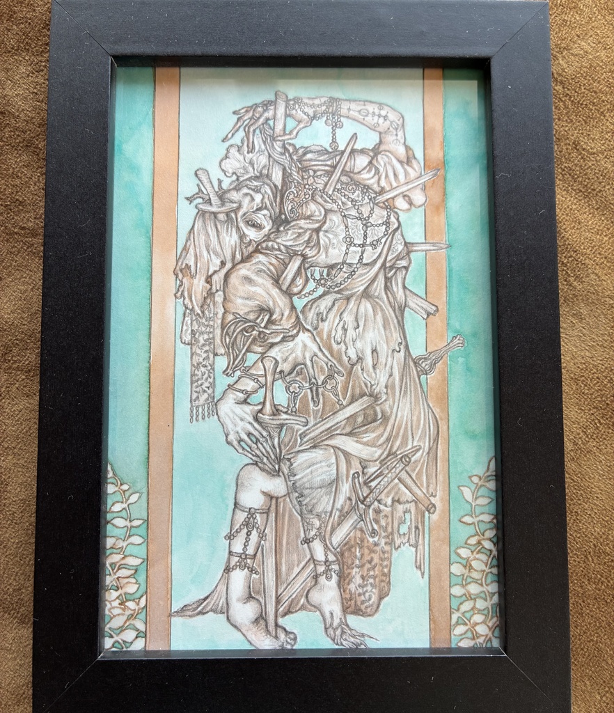 イラスト原画　挿し木の踊り子