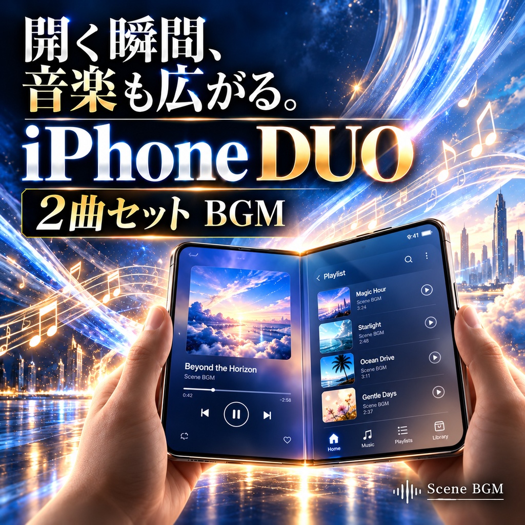 【iPhone Duoレビュー動画向け・非公式】開封・製品紹介を彩る重厚シネマティックBGM 2曲セット｜WAV＋MP3