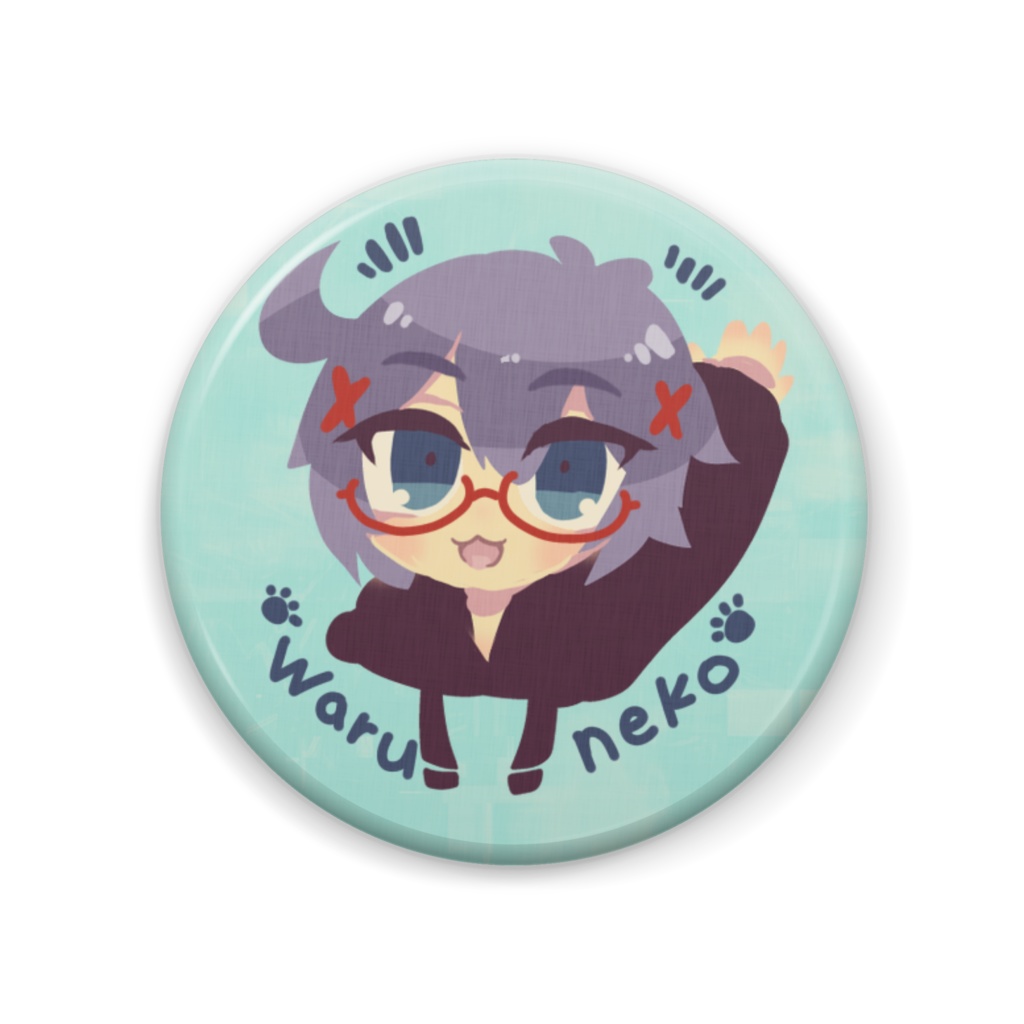 ねこの応援缶バッジ