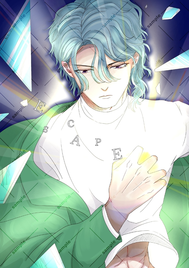 B6イラストカード 明智光秀 カバー曲イラスト