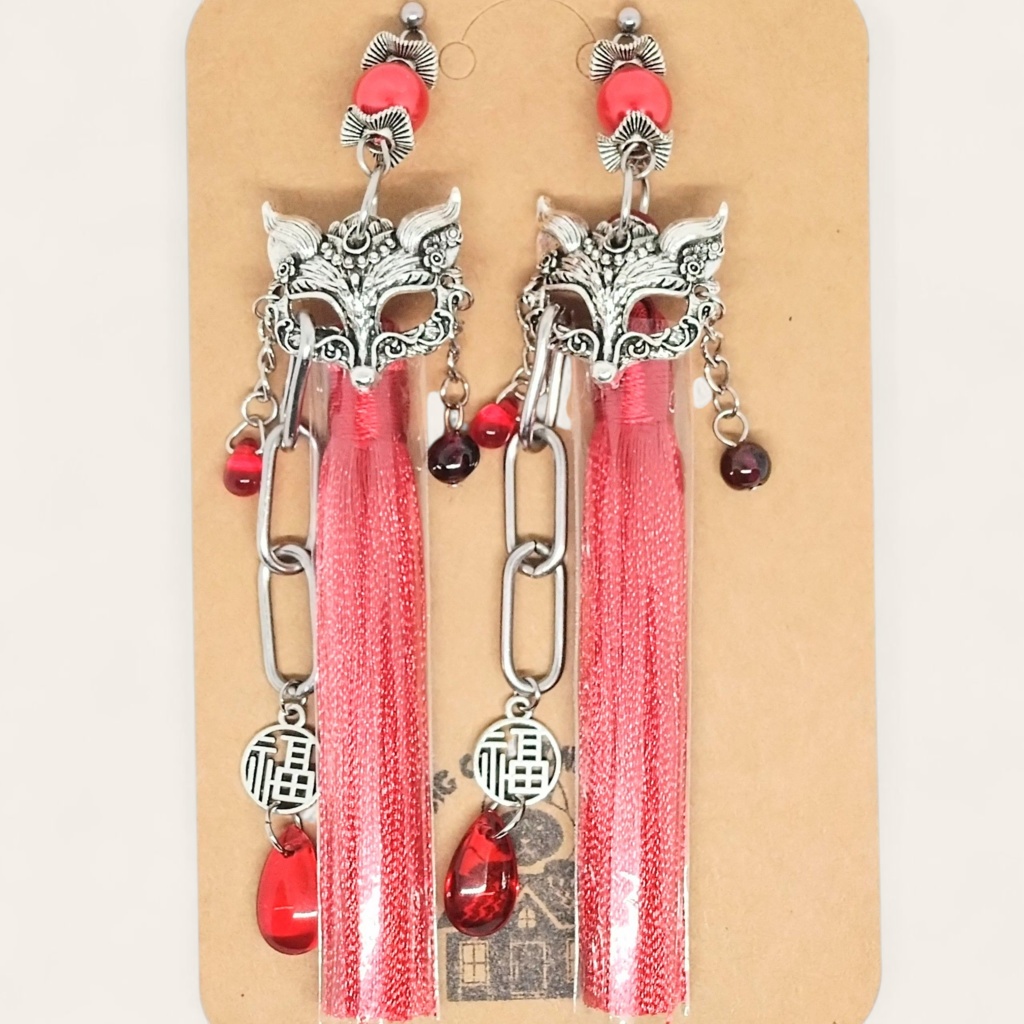 狐の嫁入りピアス【赤】