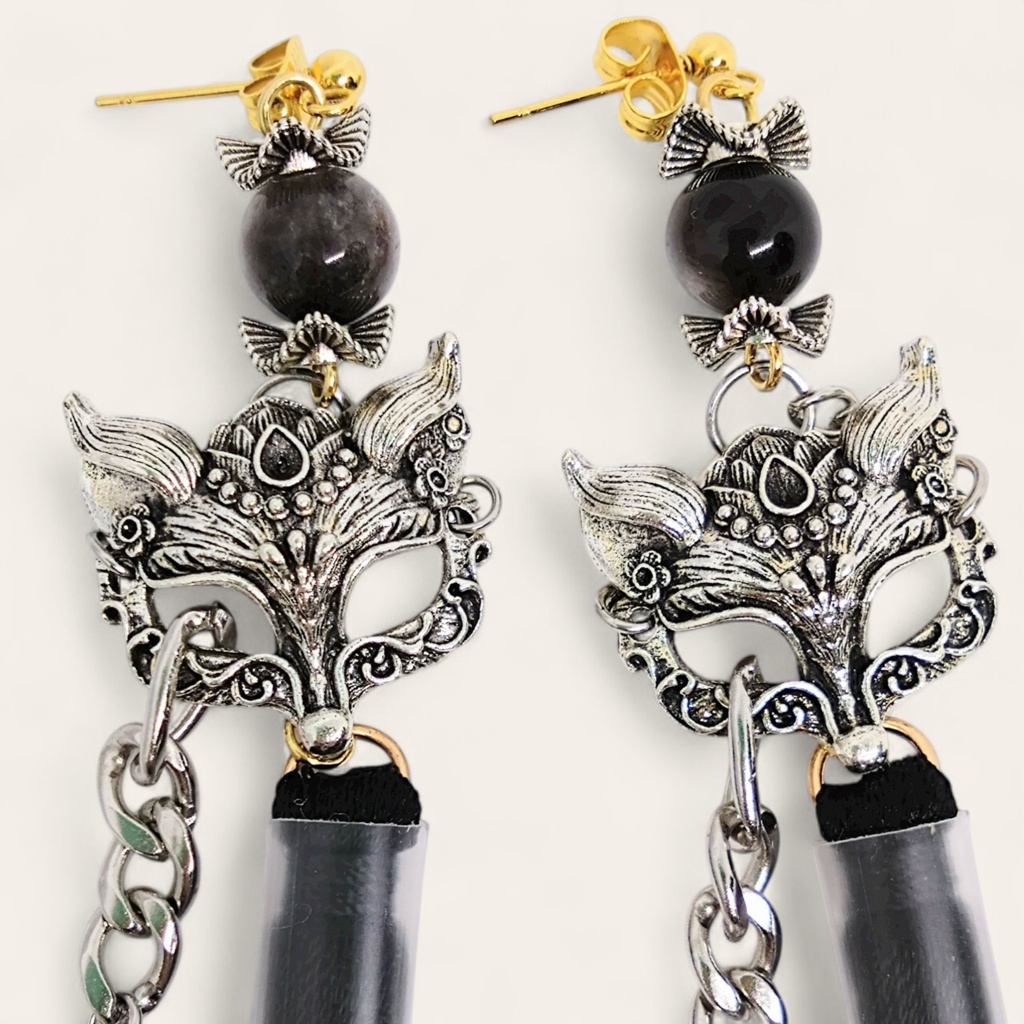 狐の嫁入り ピアス【黒】