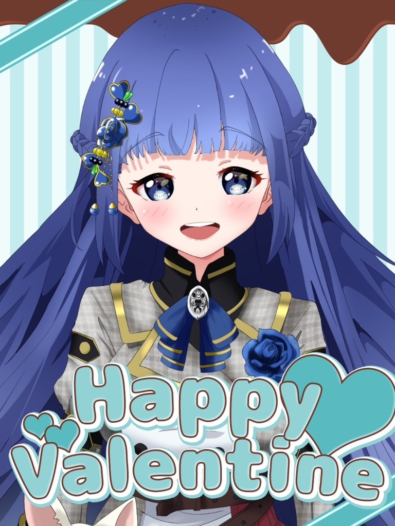 【フリー素材】おはようVtuber01-バレンタイン向け