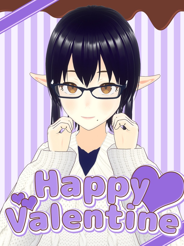 【フリー素材】おはようVtuber01-バレンタイン向け