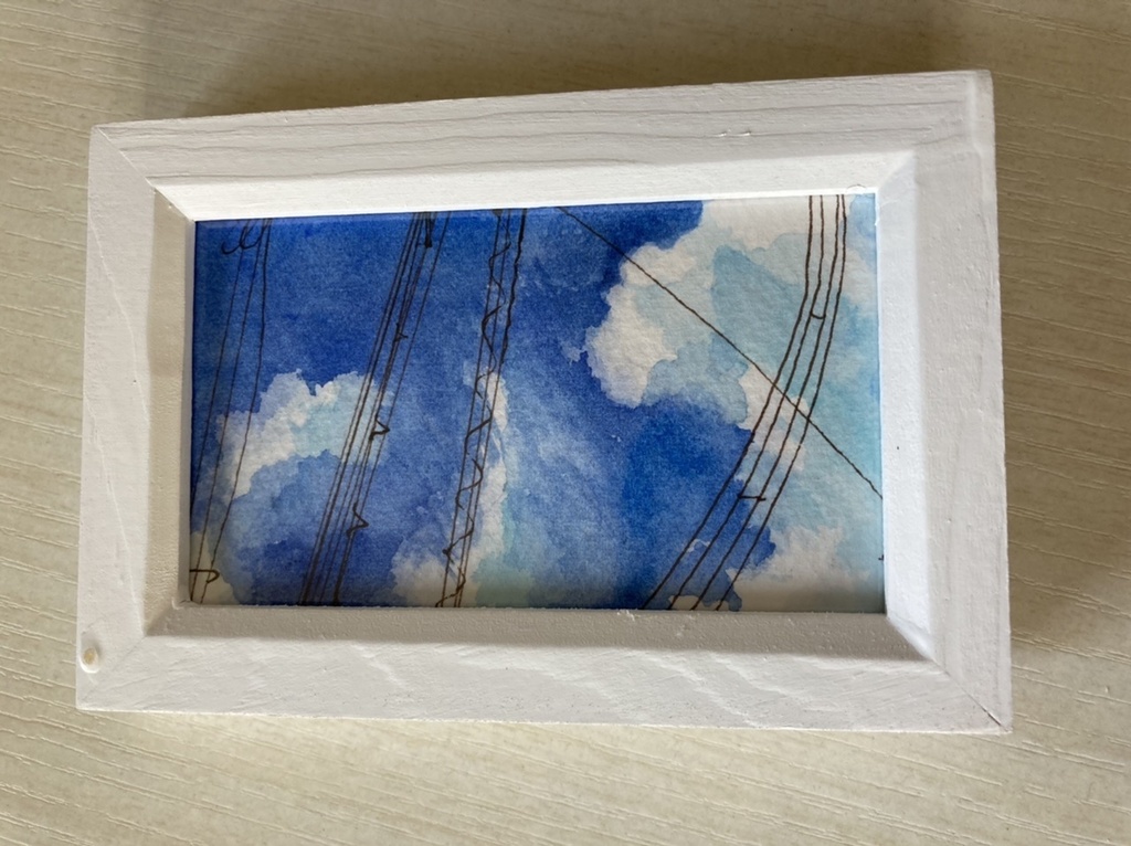 【原画】手のひらの上の空/青空