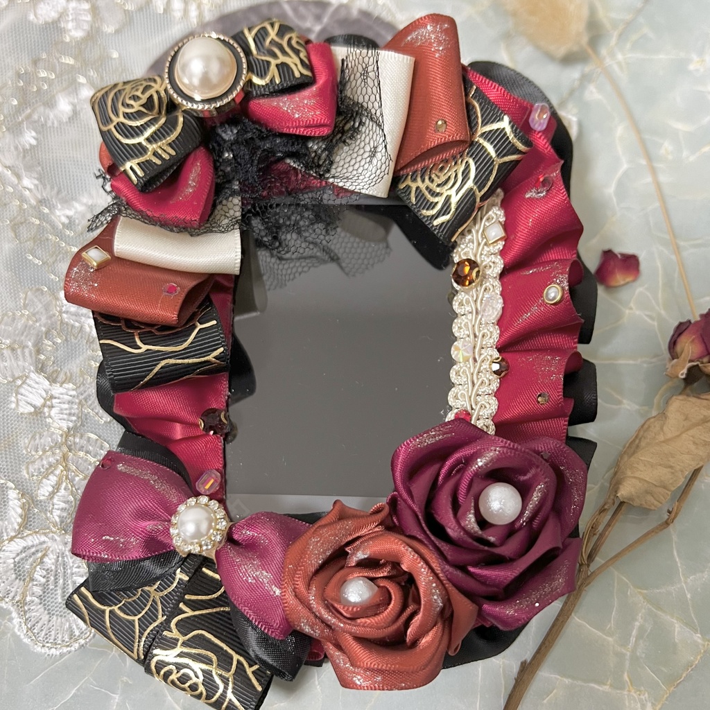 硬質カードケース デコ B8 赤 ボルドーワインレッド Ao Mel Booth