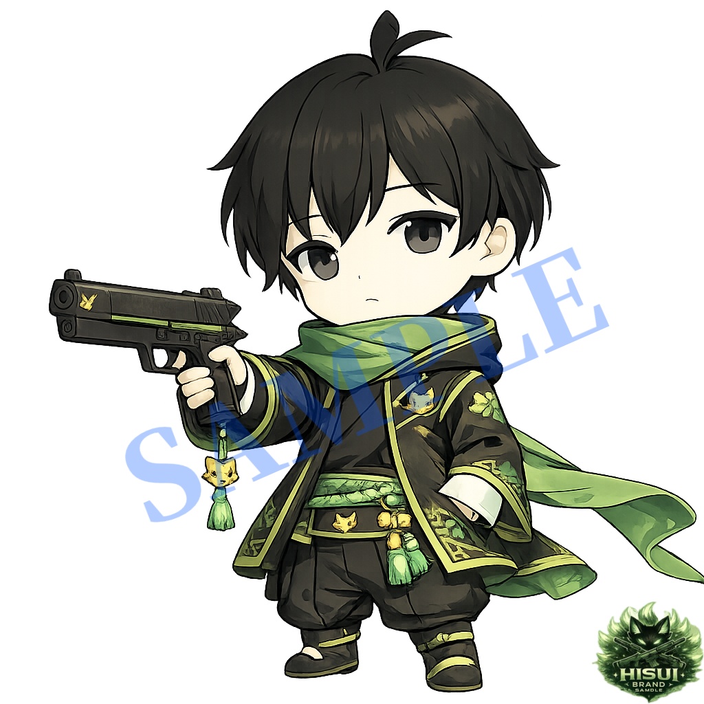 和装×銃|SDキャラクターイラスト素材