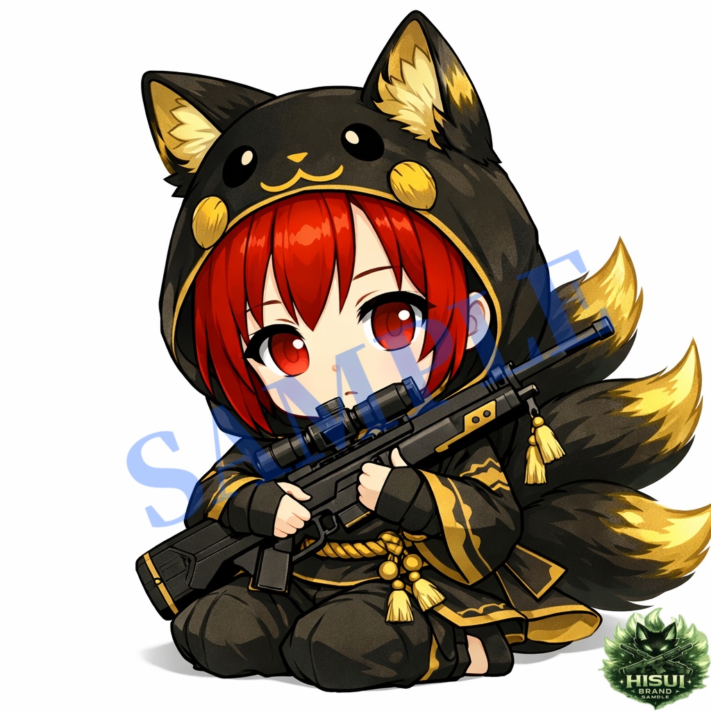 和装×銃|SDキャラクターイラスト素材