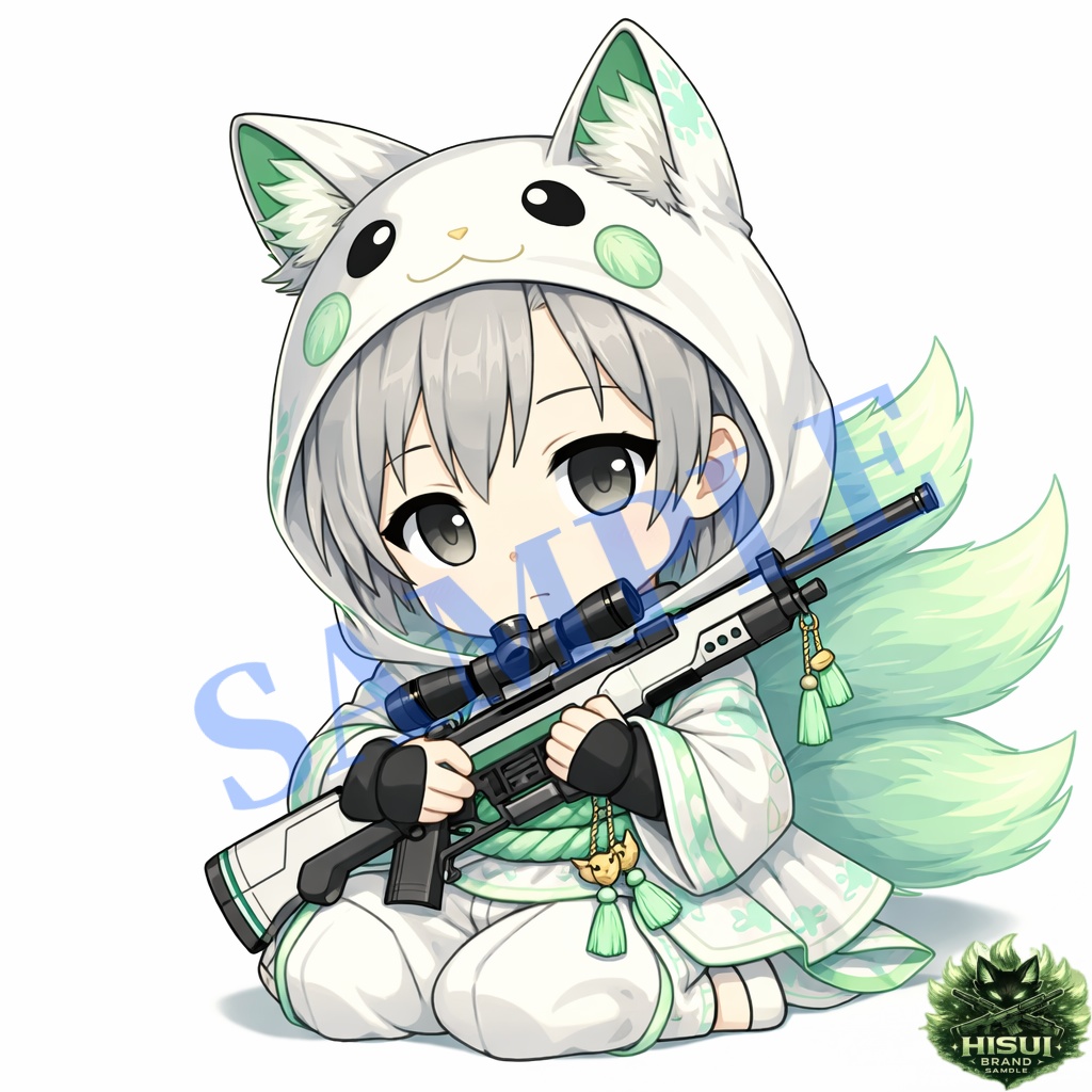 和装×銃|SDキャラクターイラスト素材