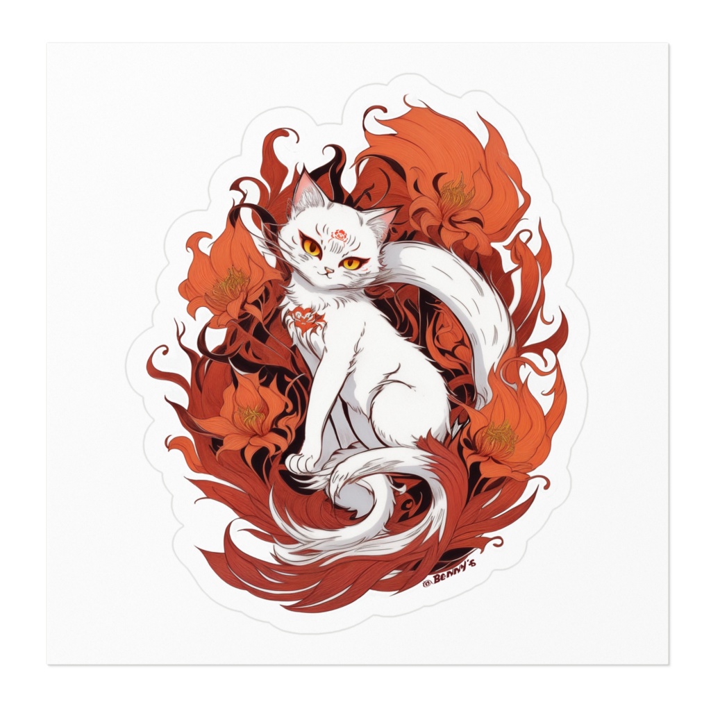 ステッカー 猫又さん