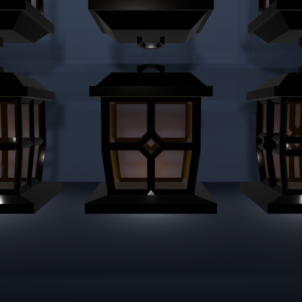 黒ランタン:全8種|低ポリゴン(120~1350)