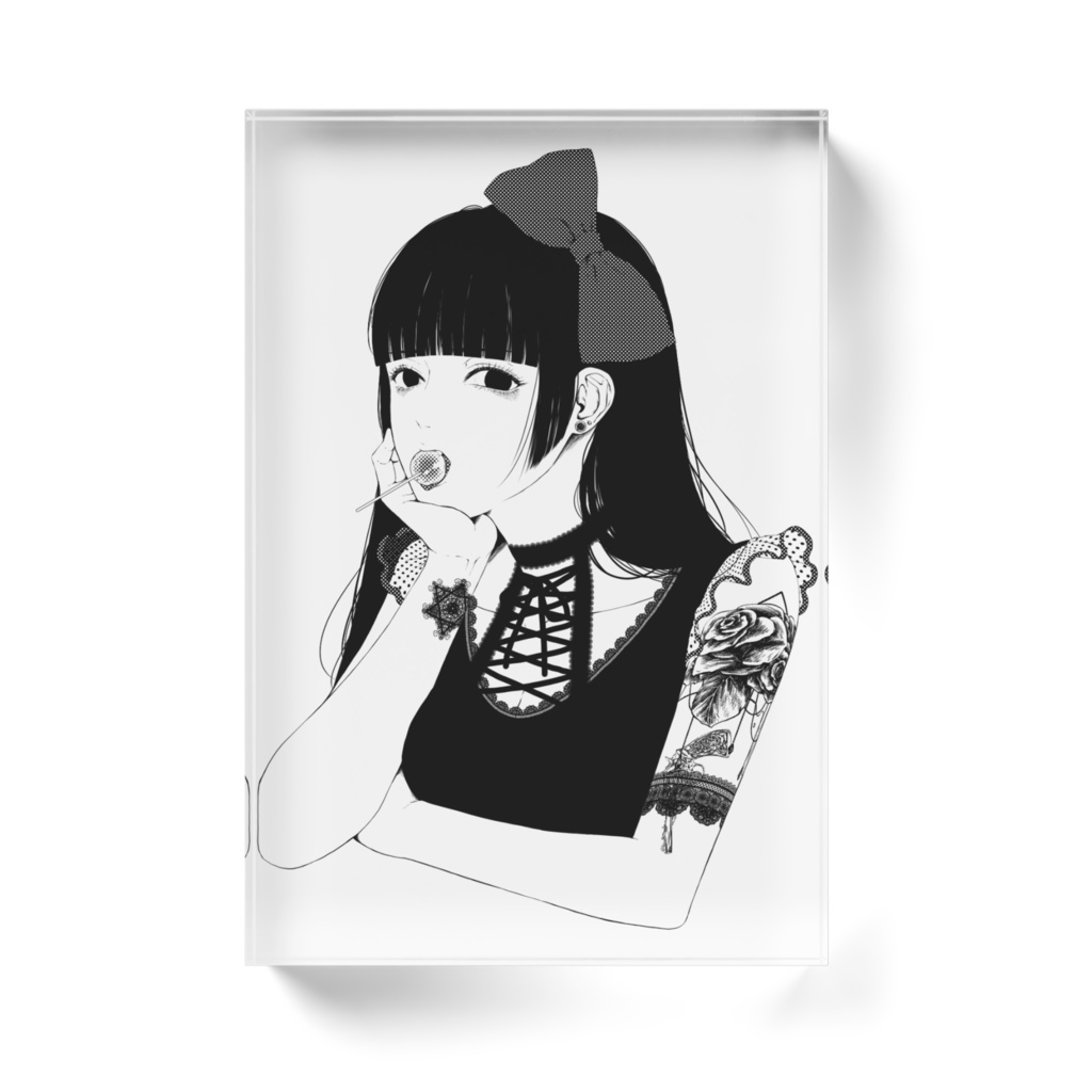 『タトゥー少女』アクリルブロック