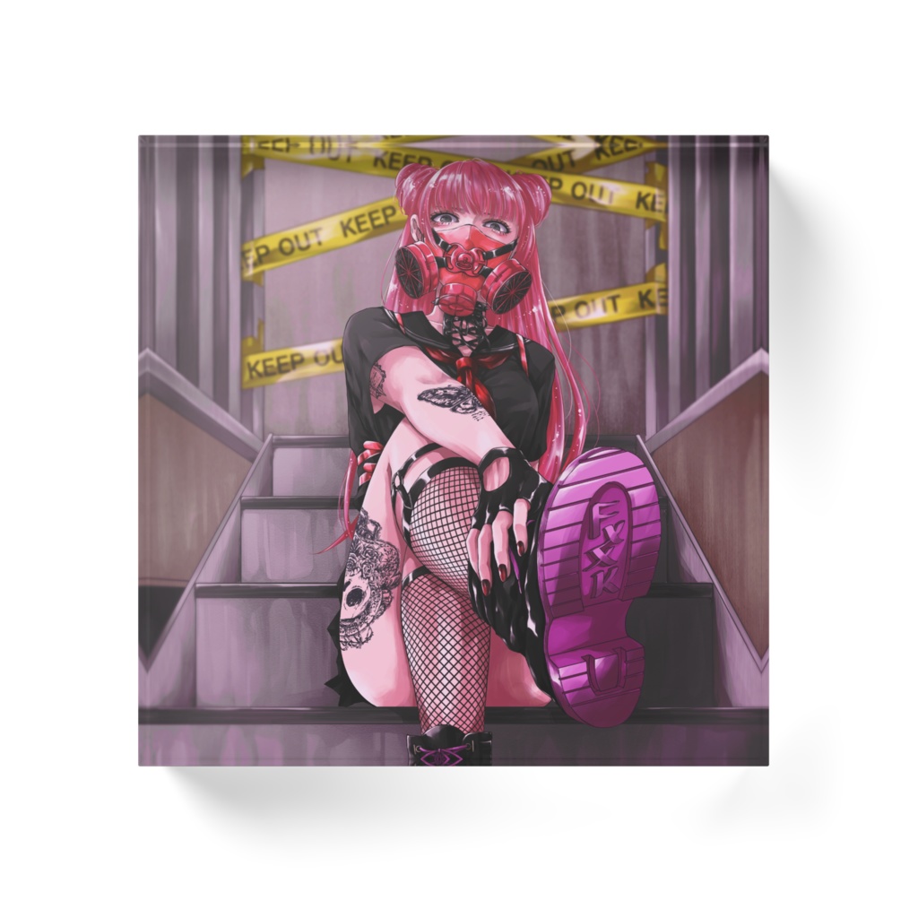 『ガスマスク少女』アクリルブロック