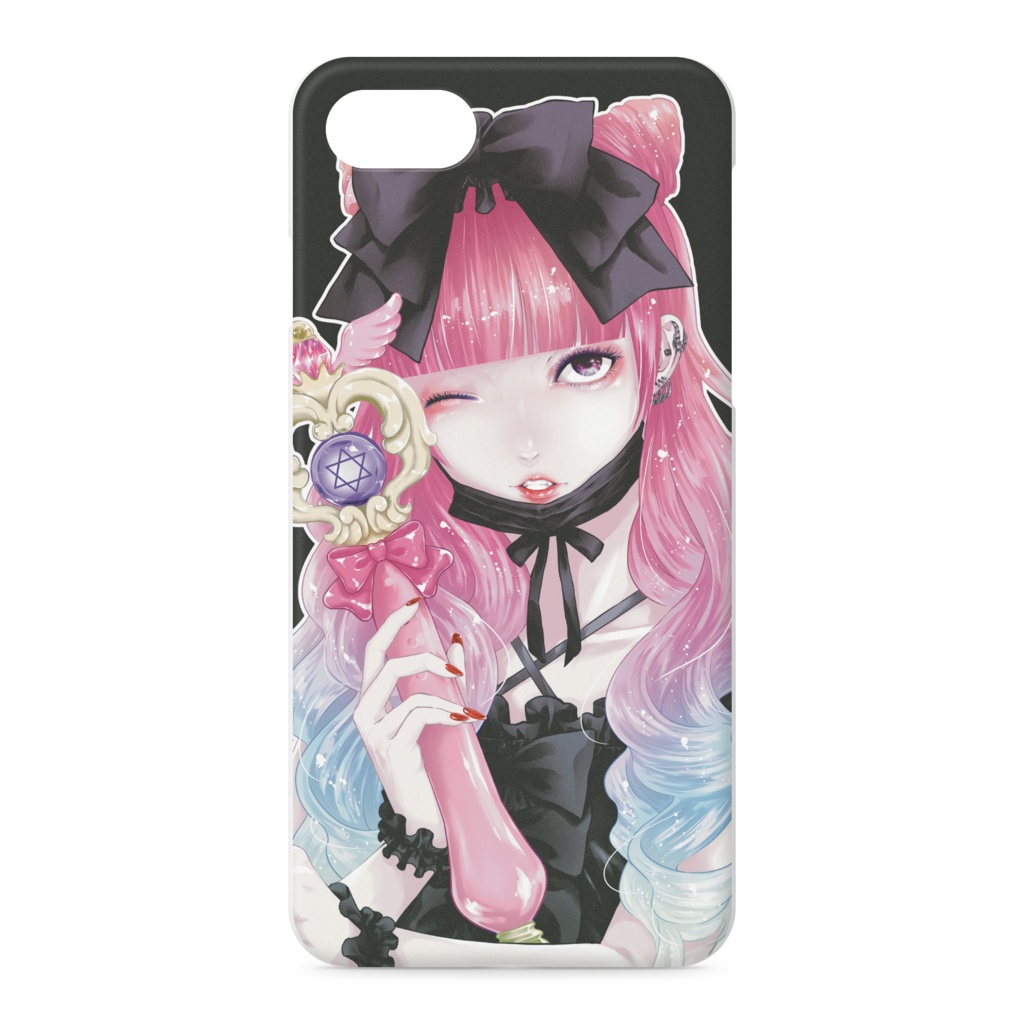 【iPhone 8 / 7ハードケース】『黒魔法少女』