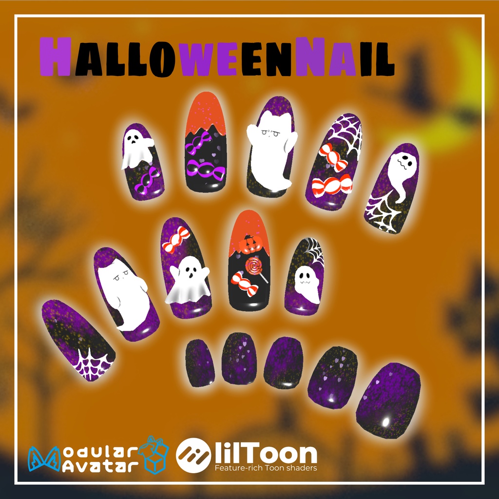 【10アバター対応】🎃『HalloWeenNail』 🎃