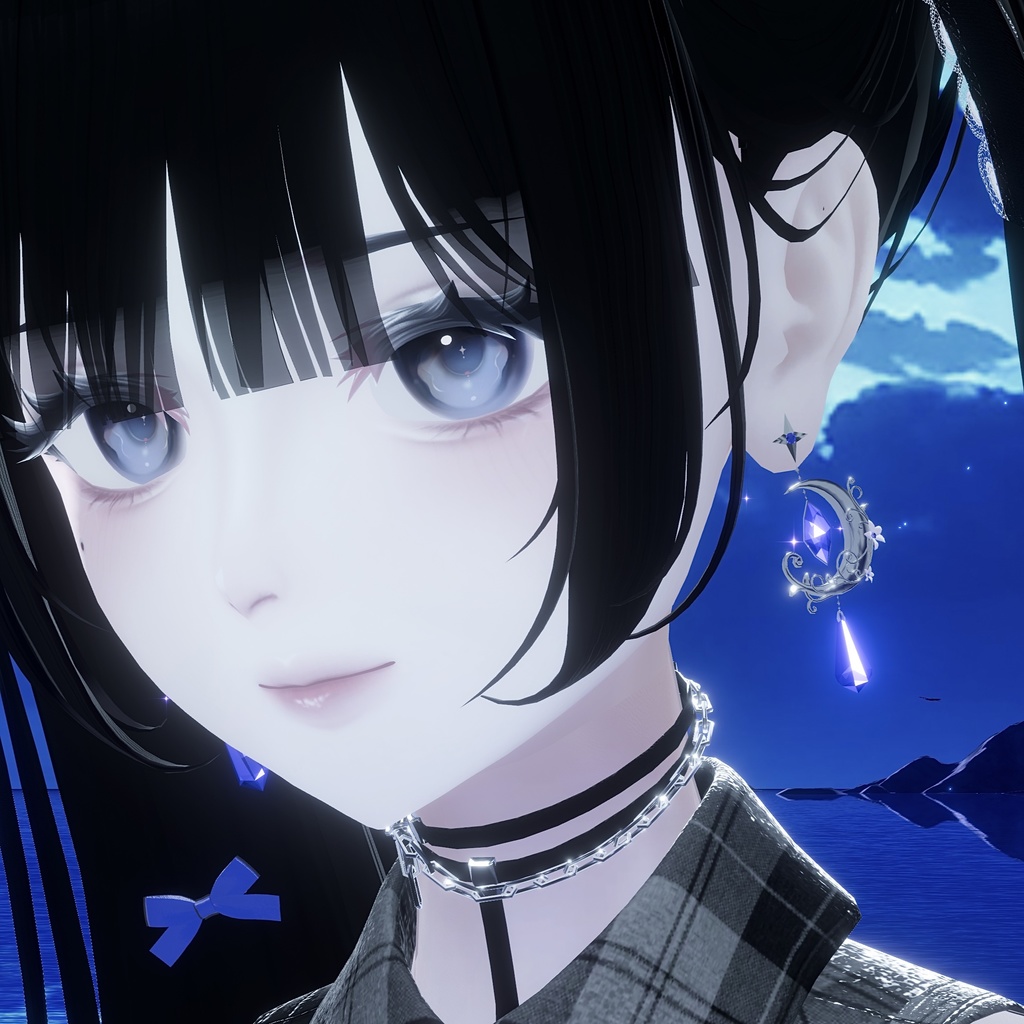 【パーティクル付きイヤリング】【PB対応】月華の雫