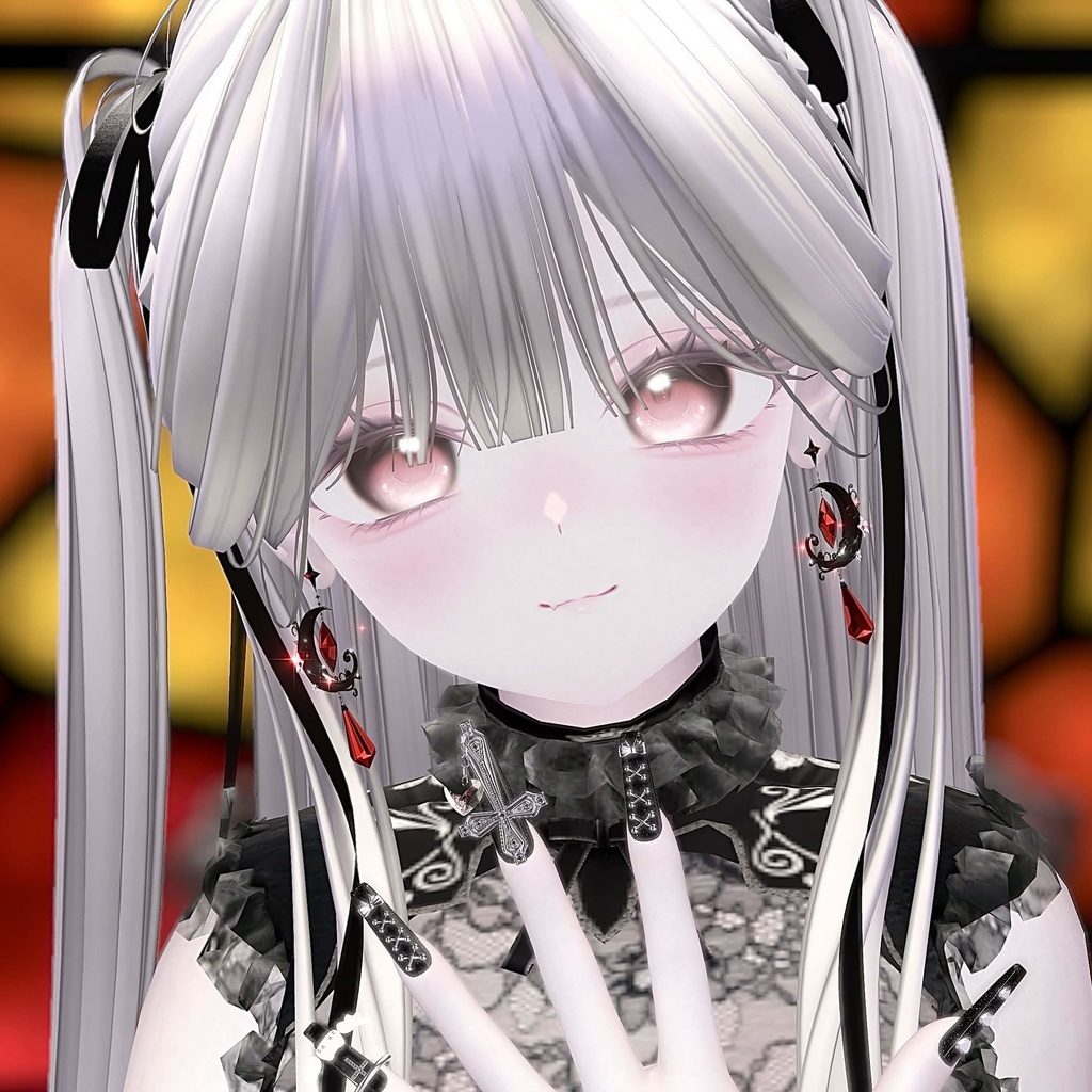 【パーティクル付きイヤリング】【PB対応】月華の雫